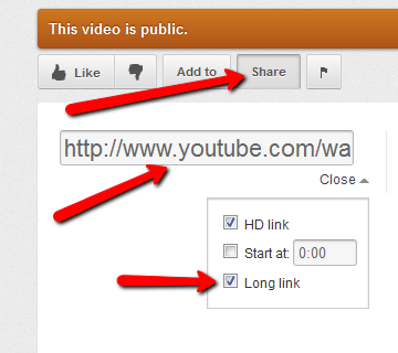 Adding a youtube link to wordpress